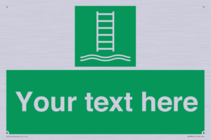 Custom sign safe condition Embarkation ladder